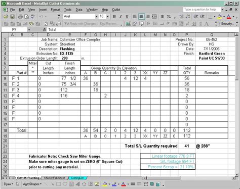 sheet metal nesting calculator in excel|free printable cut list generator.